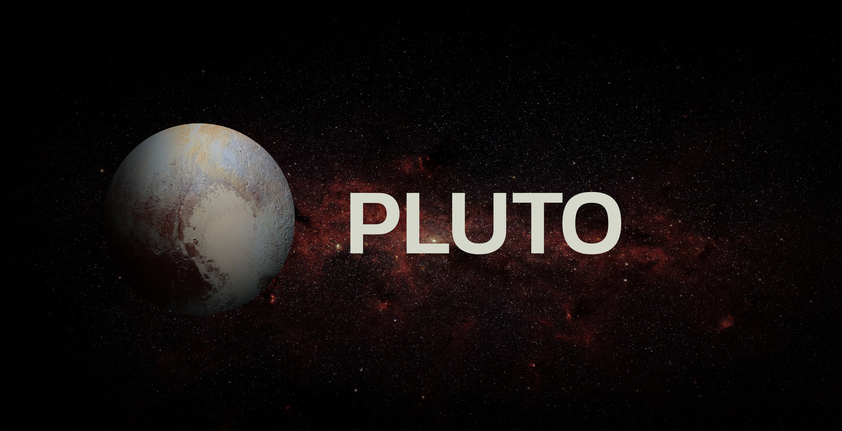 Pluto on space background. Elements of this image furnished by NASA.